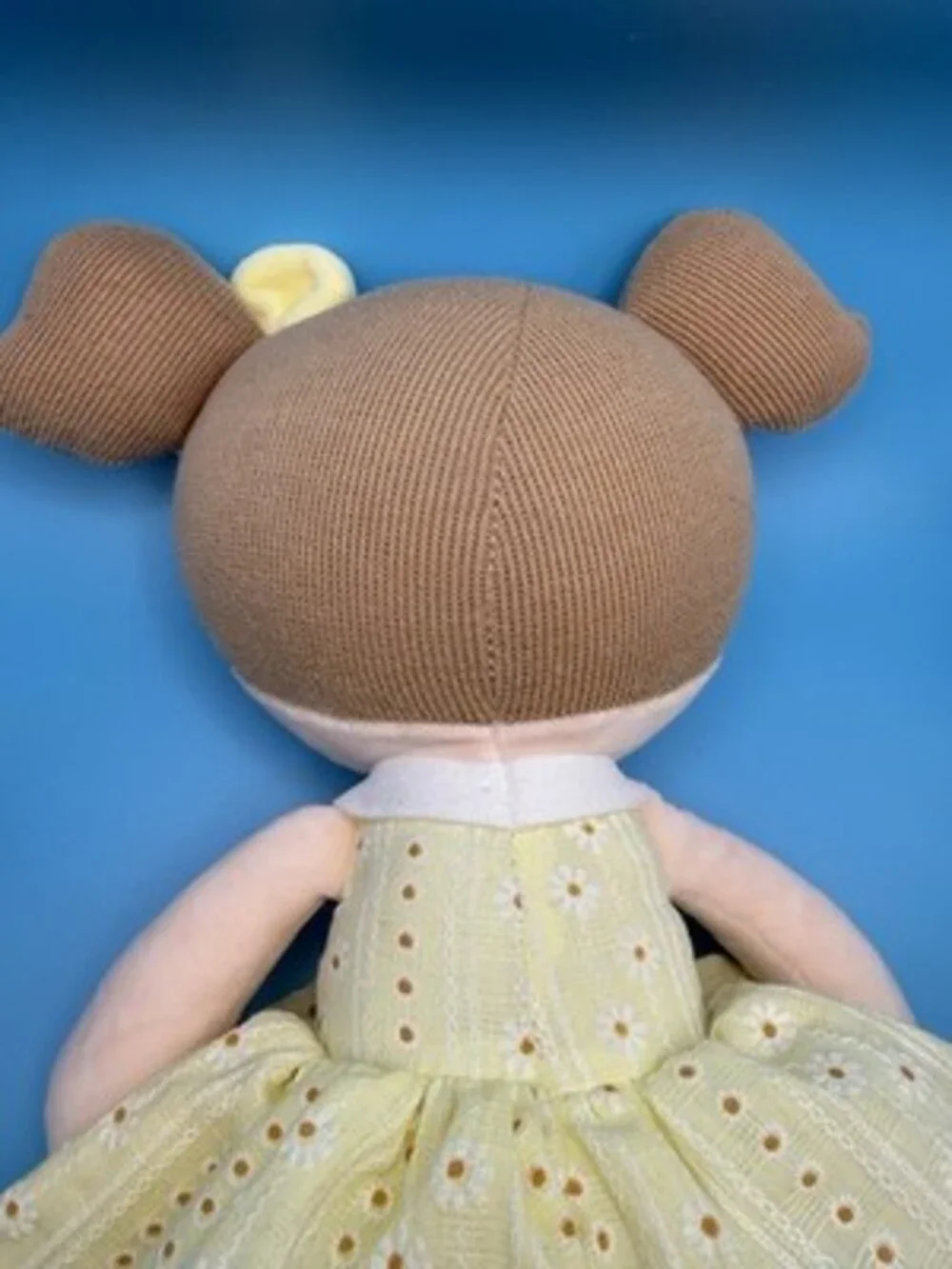 Gloveleya Plush Toy Doll Yellow Dress Light Brown Hair 15